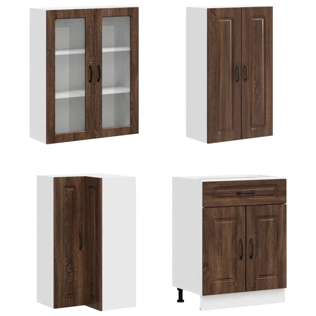 Unità Cucina KALMAR 8 pcs Rovere Marrone Legno ingegnerizzato 3438464