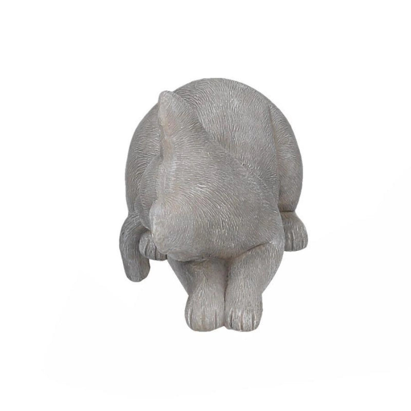 Gatto resina grigio cm 19x11,5h14,5