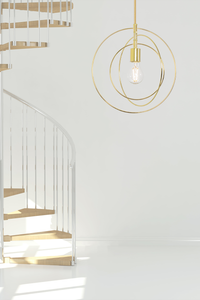 Lampada Da Soffitto Metallico Anulare Oro APP286-1CP