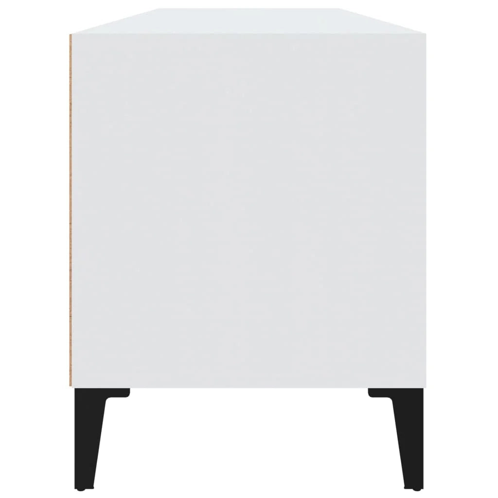 Mobile TV multimediale mensola TV credenza mobile TV sala da pranzo soggiorno camera da letto 100 x 34,5 x 44,5 cm legno ingegnerizzato bianco 02_0025471