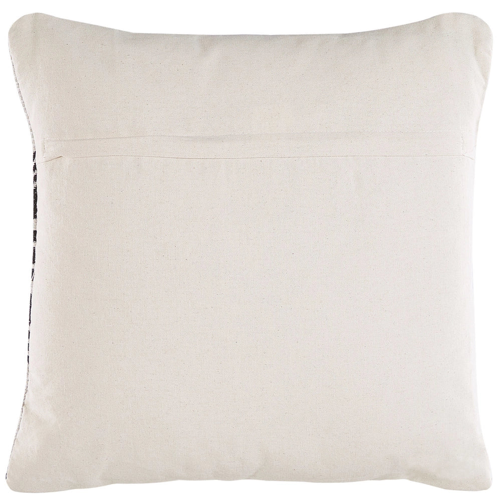Set di 2 cuscini decorativi in cotone bianco e nero 45 x 45 cm federe rimovibili con imbottitura in poliestere