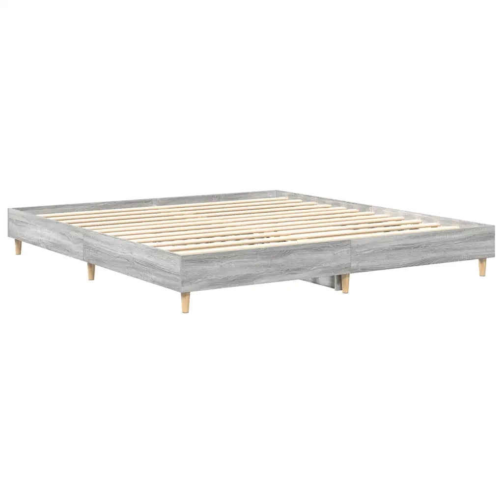Giroletto senza Materasso Grigio Sonoma 180x200 cm Truciolato 3329026
