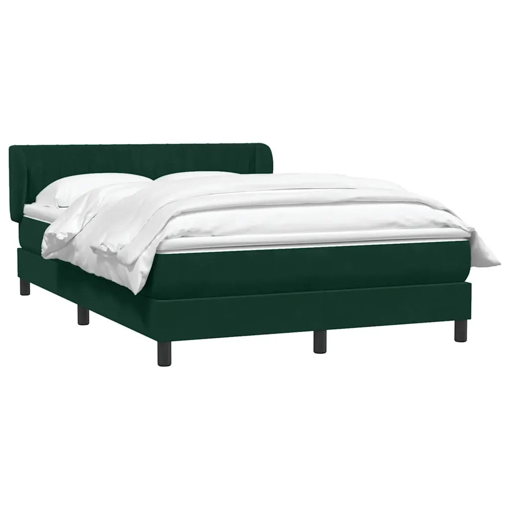 Giroletto a Molle con Materasso Verde Scuro 160x220 cm Velluto 3317742