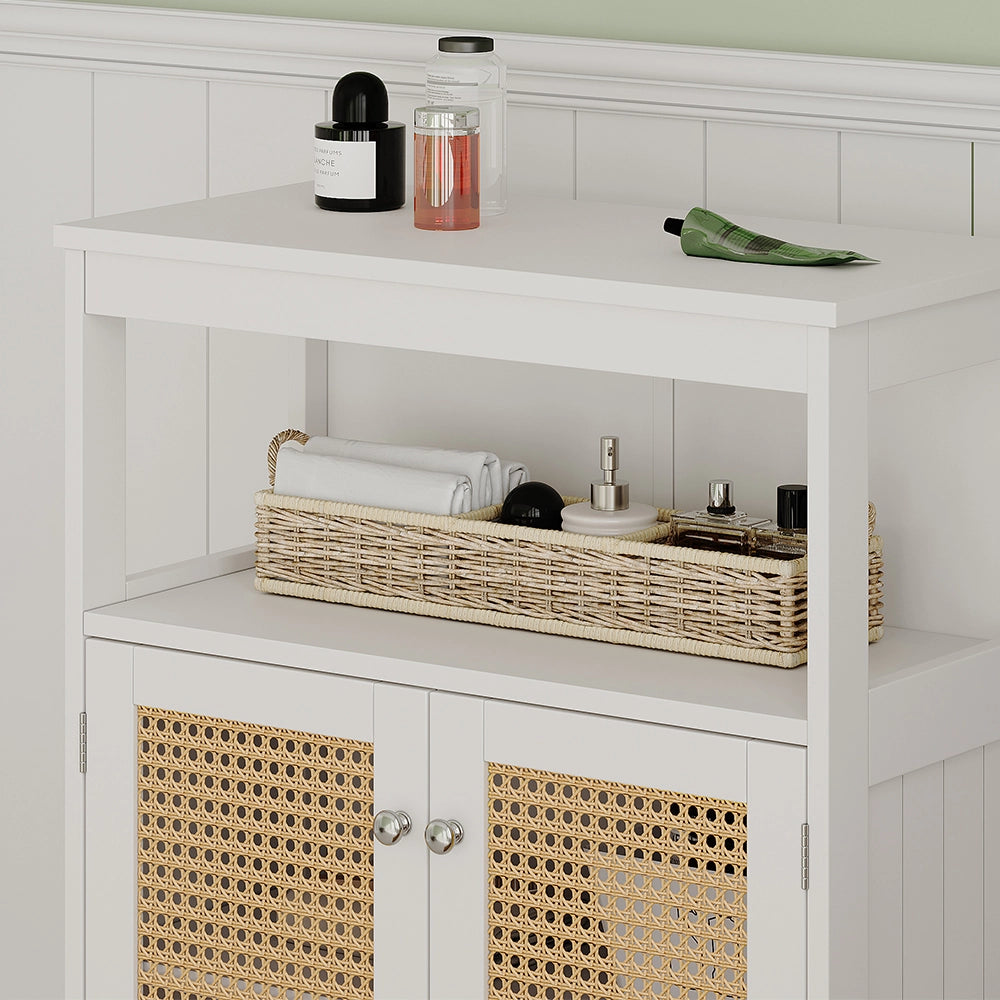 Vicco Mobiletto bagno Bianco 60 x 80 cm con ante e vano a giorno
