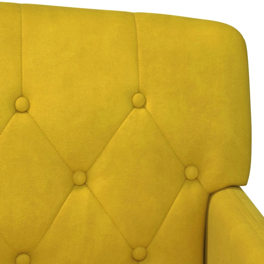 Loveseat con bottoni imbottiti Giallo Chiaro 111 x 65 x 79 cm 42041850