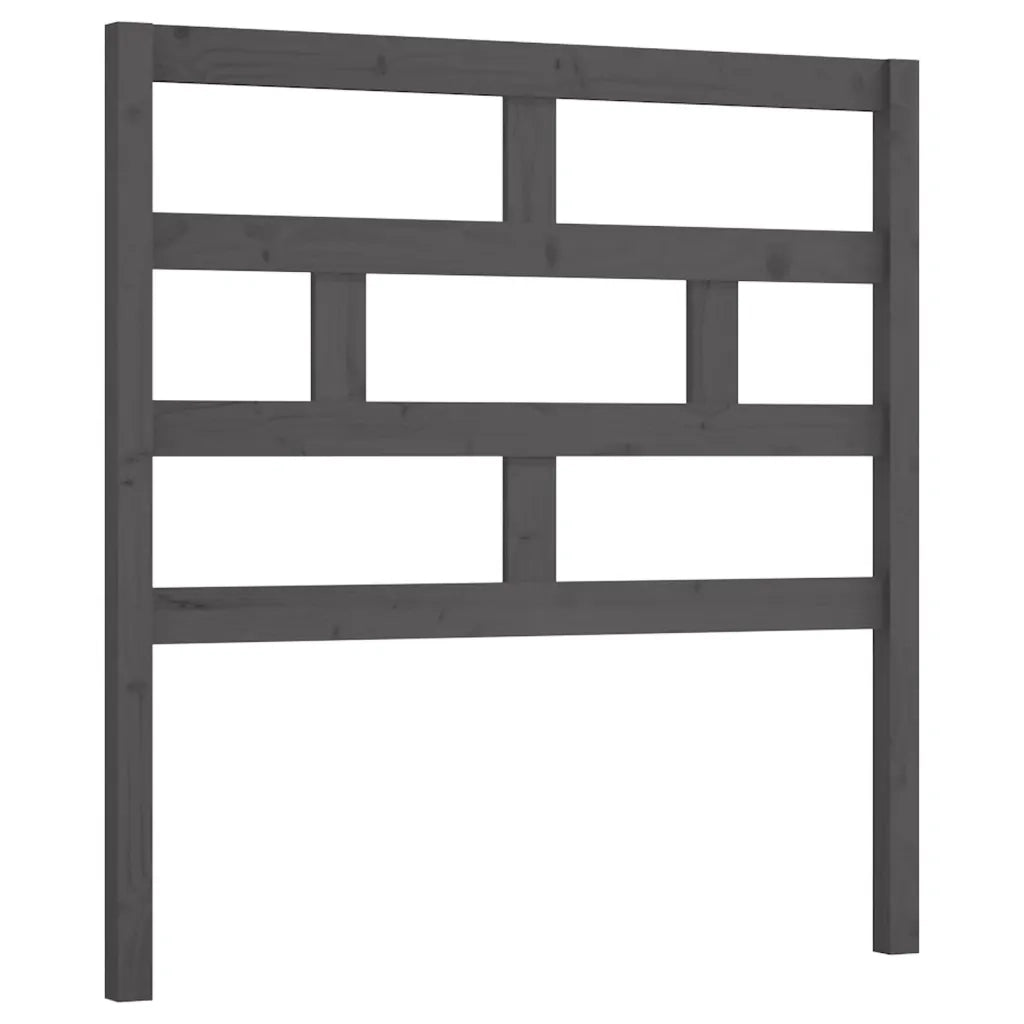 Testiera per Letto-Testata-Testiera Decorativa Grigia 106x4x100cm in Legno Massello di Pino 442443