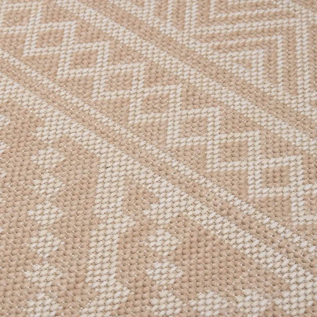 Tappeto da Esterni a Tessitura Piatta 160x230cm Strisce Marroni cod mxl 68755