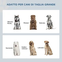 Ciotola per Cani Rialzata con Vano Contenitore, 2 Ciotole in Acciaio Inox Rimovibili, 60x30x35.5cm, Nero