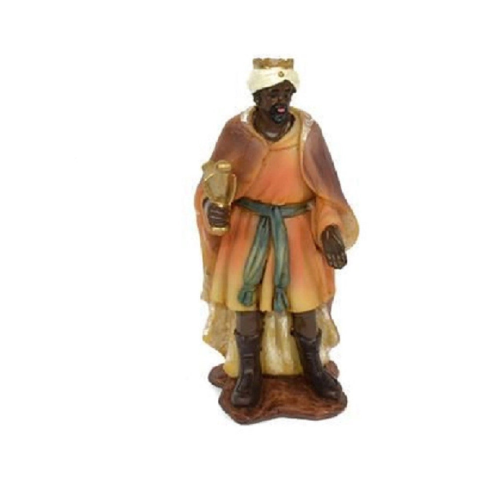 Trade Shop - Statuina Baldassarre 12cm Per Presepe In Resina Decoro Natale Natalizio Natività -