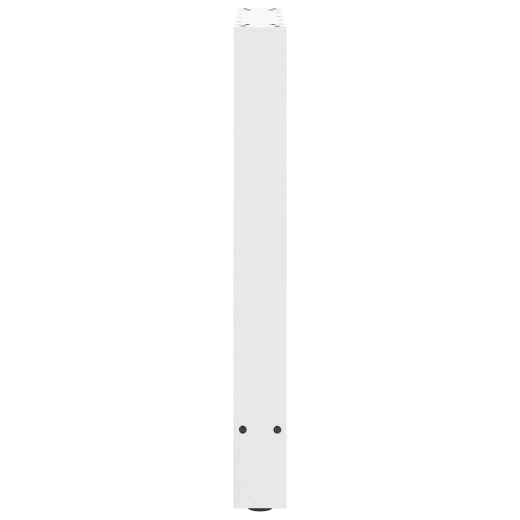 Set di 2 gambe regolabili per tavolo da pranzo quadrato 60 x 72 cm in acciaio bianco 02_0057545