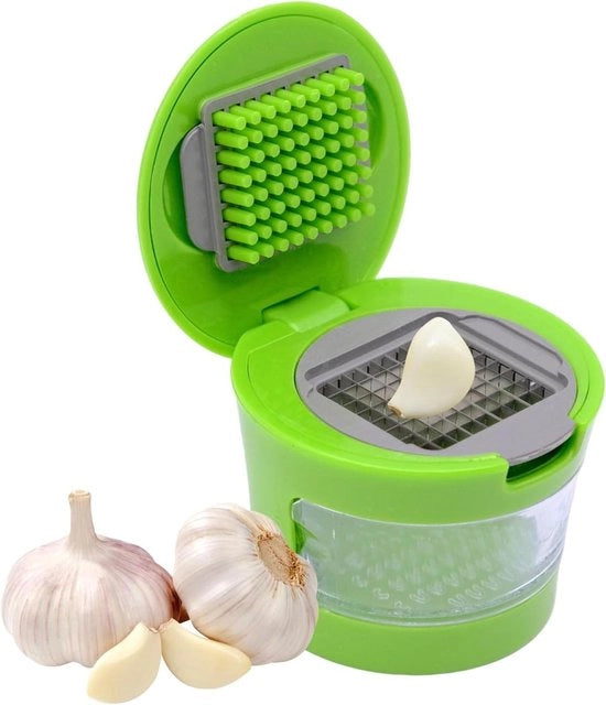 Strumento per la preparazione di gengibre e aglio - Accessorio per la cucina - In acciaio inossidabile - Verde