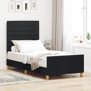 letto  Nero 90x200 cm Tessuto