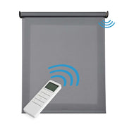 Tende a Rullo Motorizzate Screen Premium con finiture in alluminio Tessuto Tecnico con Motore e Telecomando  Grigio Scuro 80x250 cm