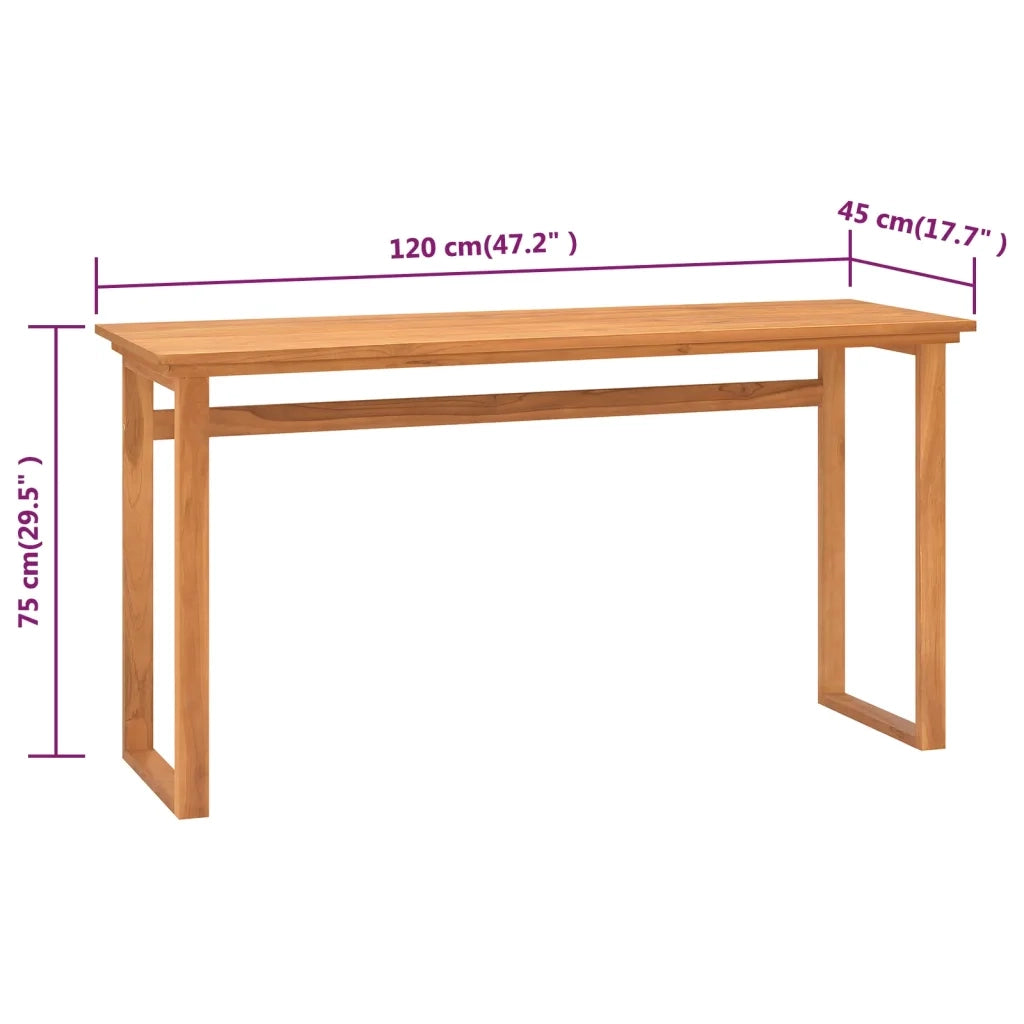 Scrivania 120x45x75 cm in Legno Massello di Teak cod mxl 57344