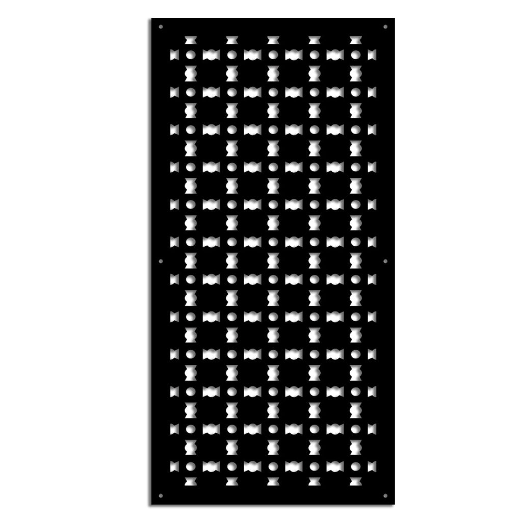 BISCUIT - Pannello in PVC traforato - Parasole Misura: 47x94 cm, Colore: nero
