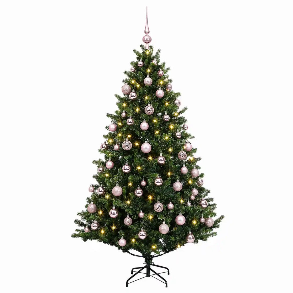 Albero di Natale artificiale con palline 180 cm 300 LED 3466681