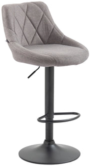 Sgabello bar LAZIO in tessuto grigio,nero