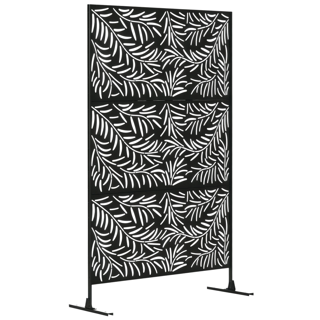 Pannello Sichtschutz per Giardino ¨C zephmum ¨C Nero Acciaio 122x45x198 cm