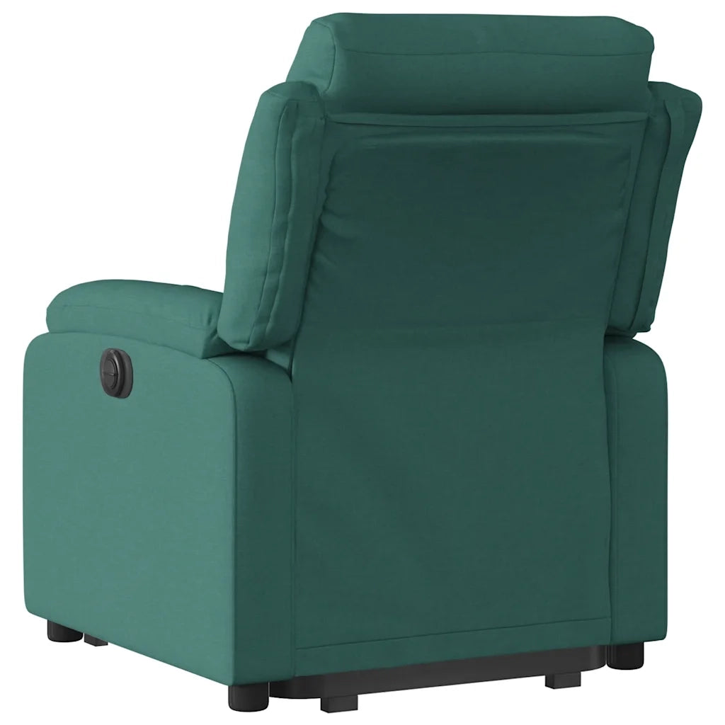 Poltrona | Sedia Relax Alzapersona Reclinabile Verde Scuro in Tessuto