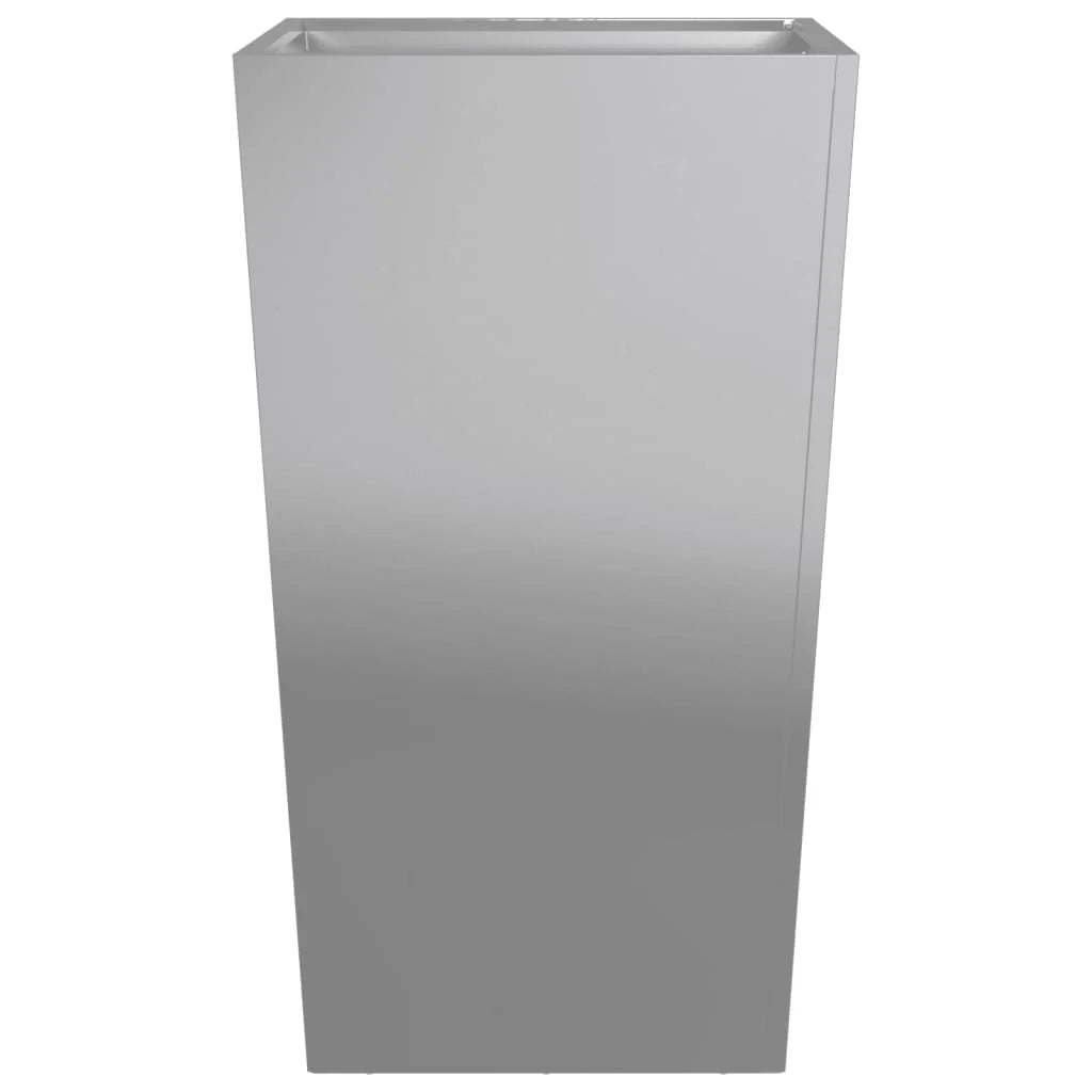 Fioriera rialzata per piante fiori giardino terrazze set da 2 45 x 45 x 75 cm acciaio zincato grigio 02_0038982