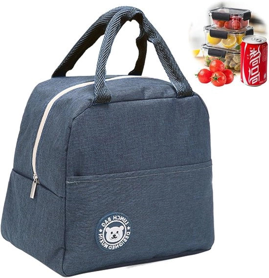 Lunchbox isolata con contenitore refrigerato in alluminio - Borsa da picnic pieghevole per viaggi in trasferta