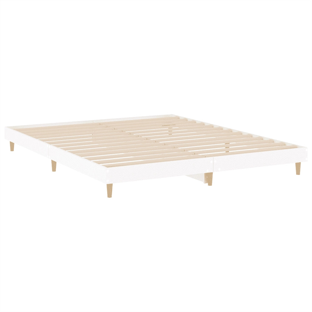 Giroletto-Struttura Letto Bianco 200x200 cm in Legno Multistrato 242368