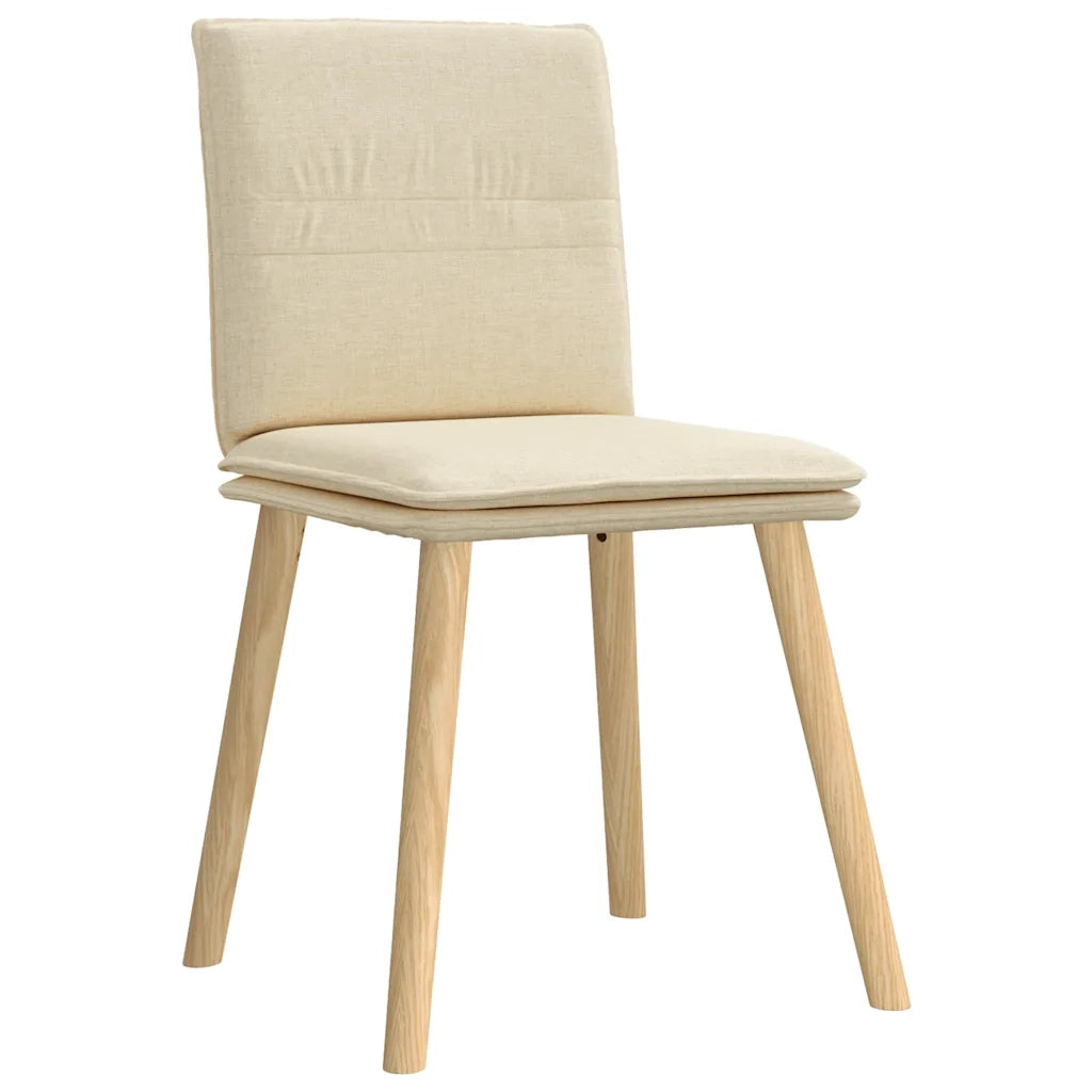 Sedie da Pranzo 4 pz Crema in Tessuto 3315362
