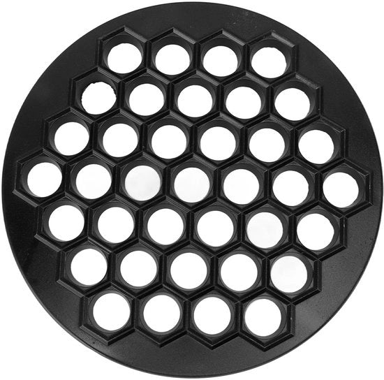 Faccia di Pelmeni 37 Fori - Faccia in Alluminio Sostenibile - Faccia per Ravioli - Forma a Knödel - Facile da Pulire - Adatto per Famiglie - Faccia per Manti