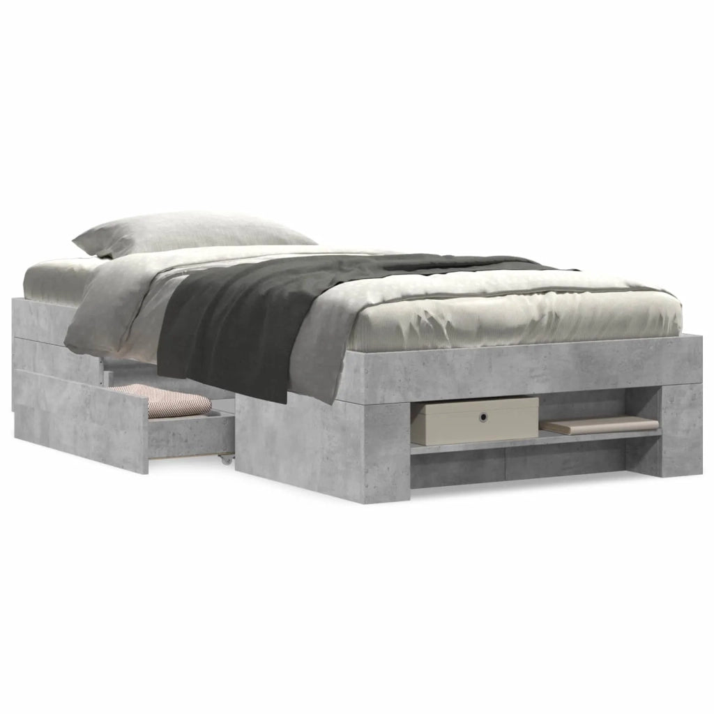 Telaio del letto con storage Grigio Cemento 80 x 200 cm 3429690