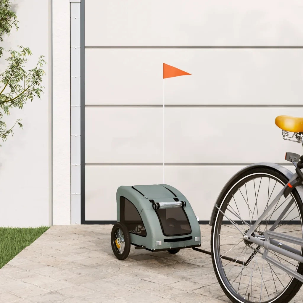 Rimorchio da Bici per Animali Grigio Oxford e Ferro CFW4672377