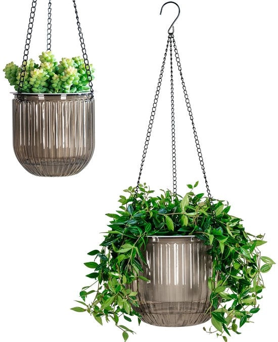 Set di due vasi per piante da appendere 13,5/21cm per esterno vaso per piante da appendere per esterno vaso per piante da appendere per interno vaso per piante