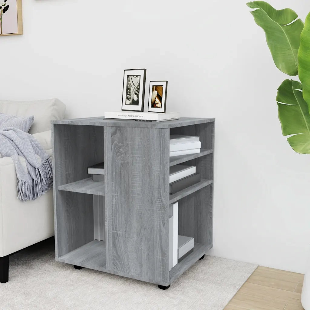 Armadietto con Ruote Grigio Sonoma 60x53x72cm Legno Multistrato cod mxl 49546