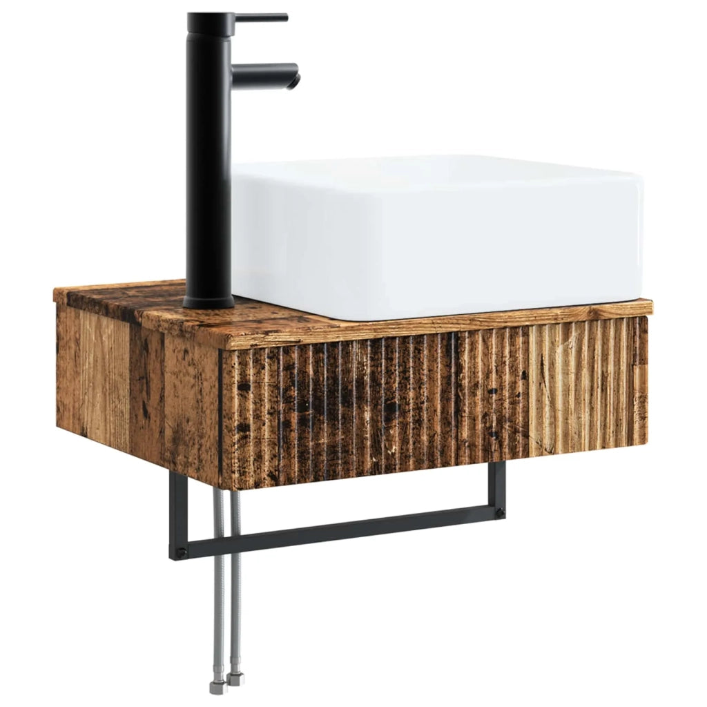 Lavabo da Parete Legno antico 53 x 35 x 39 cm CFW7950436