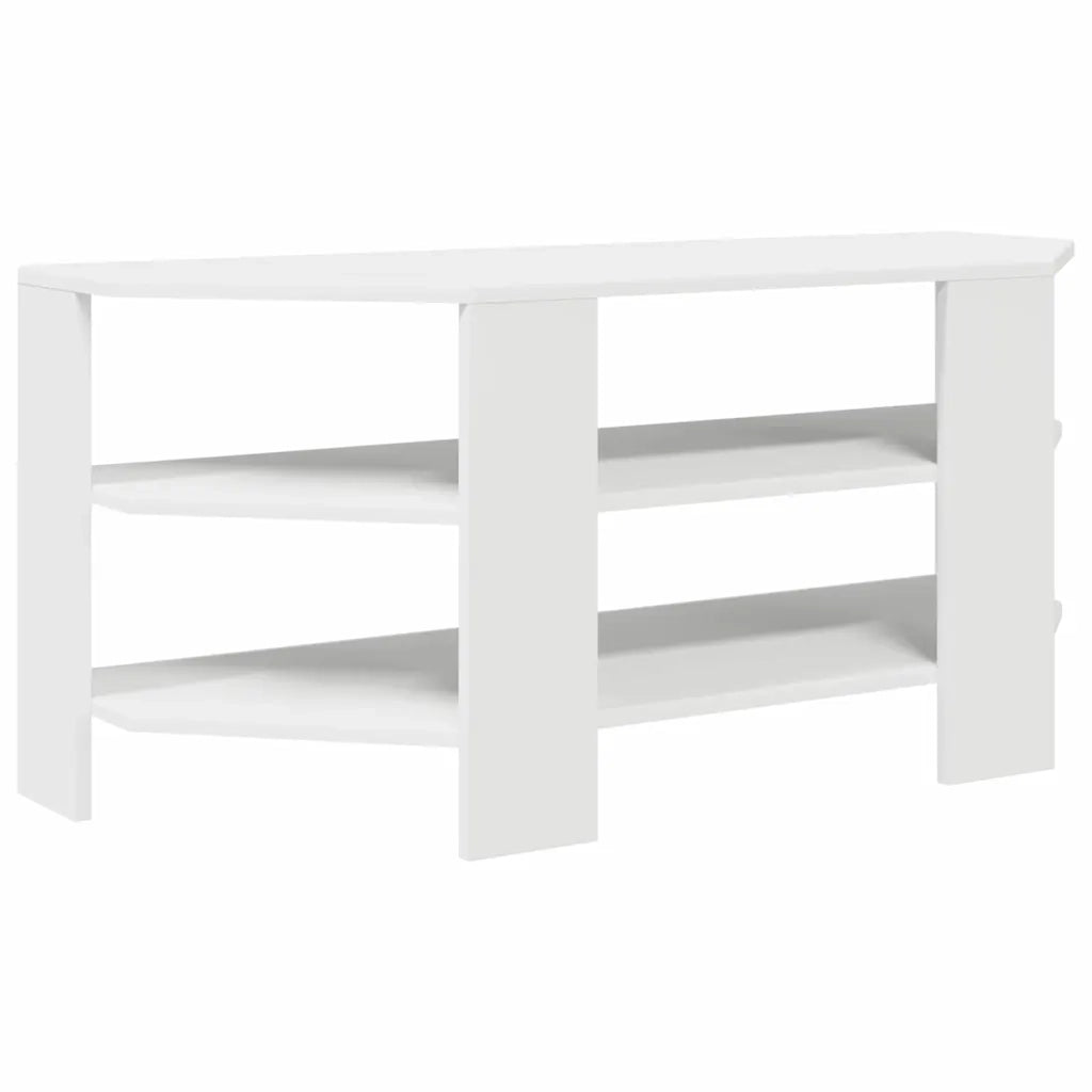 MobileTVAngolare Bianco 102x40,5x45cm Legno multistrato 889765