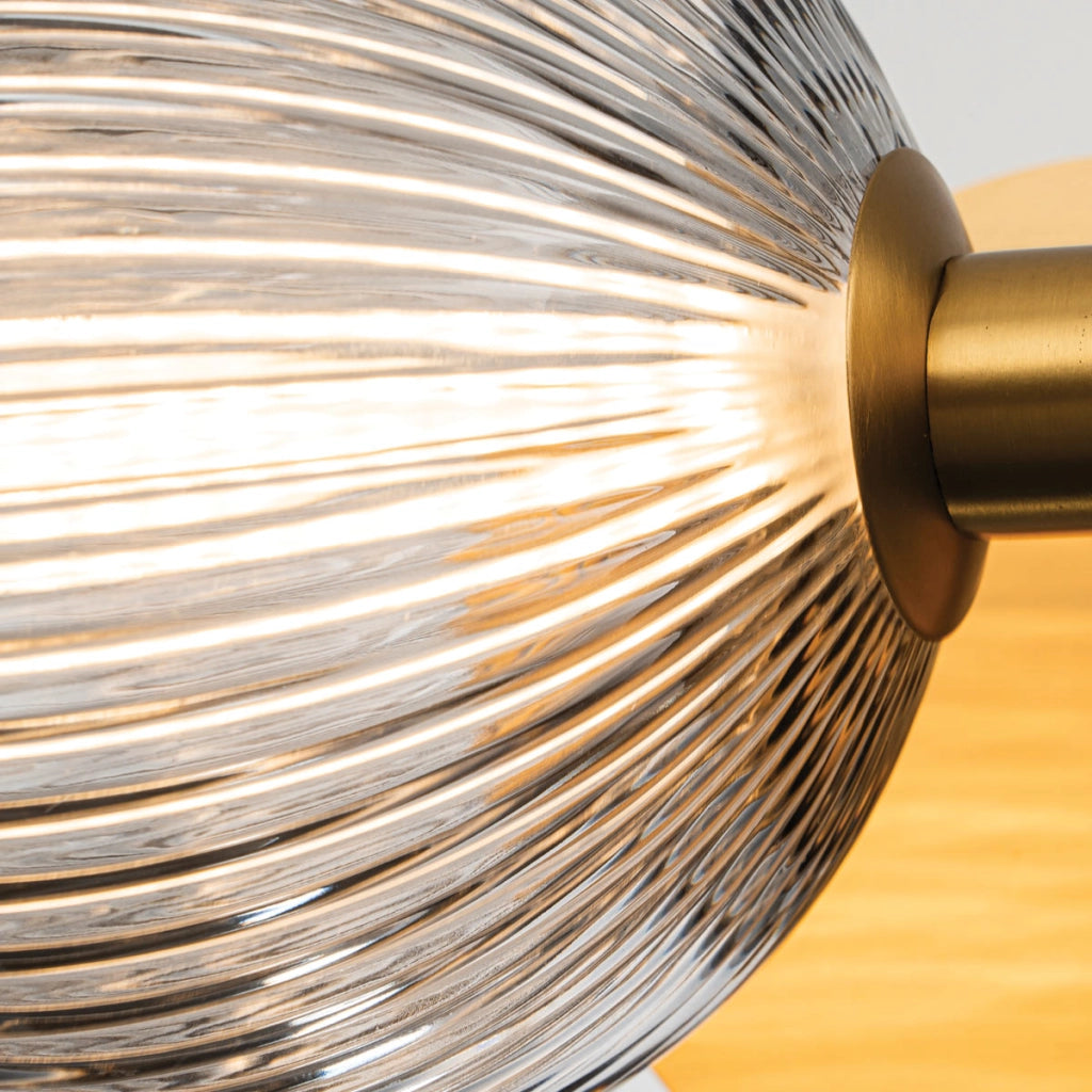 Applique Palmas Quintiesse oro sfere fumé rigate LED18W