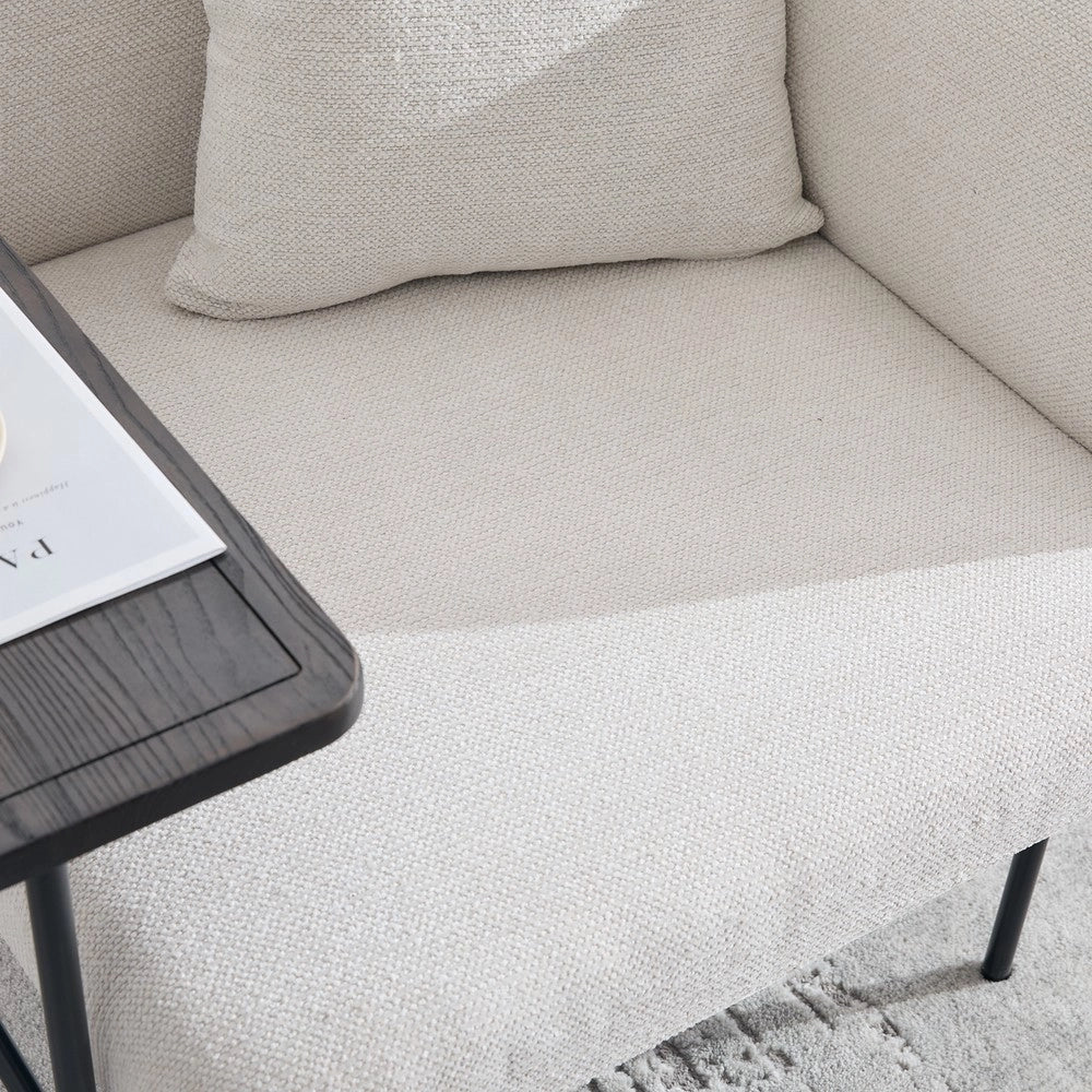 Poltrona con Tavolino ¨C MINIMAL ¨C Tessuto, Vano Contenitore, Grigio