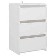 Comodino | Armadio da Notte | Mobiletto da notte Bianco 40x35x62,5 cm in Legno Multistrato