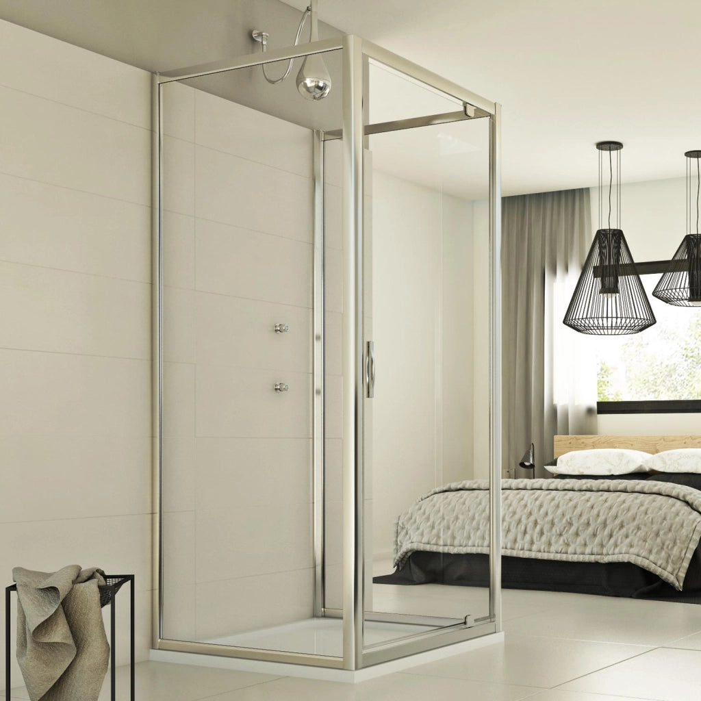 Box Doccia 3 lati 80x75x80 AP. 75 CM H198 trasparente mod. Cristal TRIO 1 Anta