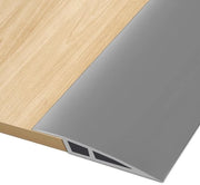 Striscia di transizione PVC, 1M * 7CM, profilo di transizione autofibroso, striscia di transizione per differenze di altezza, striscia di copertura per pavimenti in parquet e lamellati (grigio, per differenze di altezza da 10mm a 15mm)