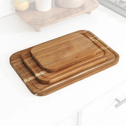Set di Taglieri in Legno di Acacia Premium di 3 pezzi - Sapgroef - Suola Antiscivolo - Scatole in Legno Spesse per Carne, Frutta, Verdure e Formaggi - Costruzione Robusta - Pre-lubrificato - 9 x 6 12 x 8 15 x 10 Pollici