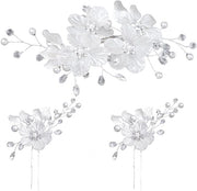 Accessori per la pettinatura elegante - Set di spille e forcine - Fiori/Perle/Cristalli - Manufatti a mano - Progettazione regolabile - Stile atemporale - Accessori per la pettinatura