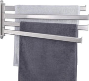 Pannello per Asciugamani da Bagno a 4 Braccia con Rotazione 180° in Acciaio Inox Liscio da 50 cm A2104S4L50-2