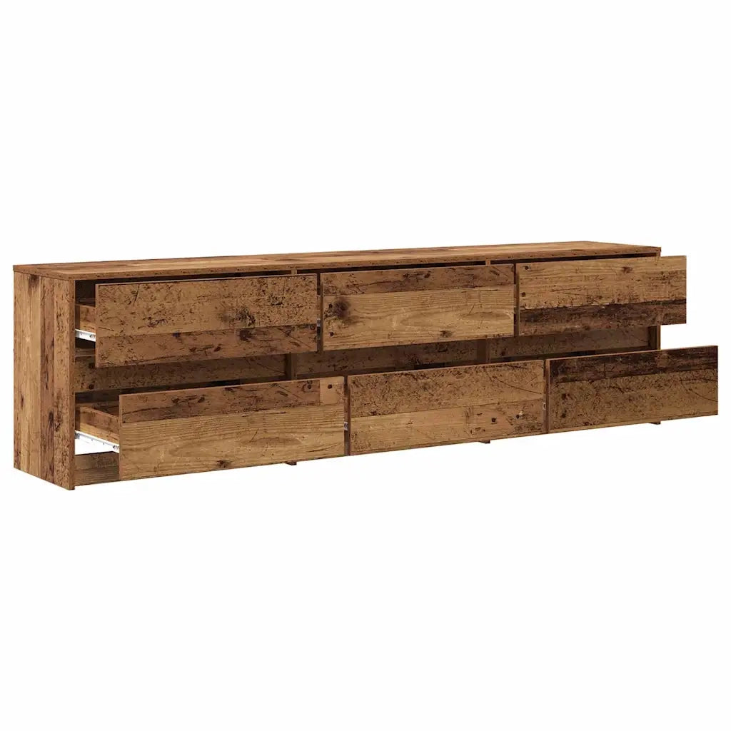 Unità TV 2 pcs Legno vecchio 180 x 34 x 50 cm Legno multistrato 3385628