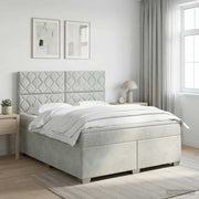 Letto box spring con materasso Grigio Chiaro 140 x 200 cm 3453662