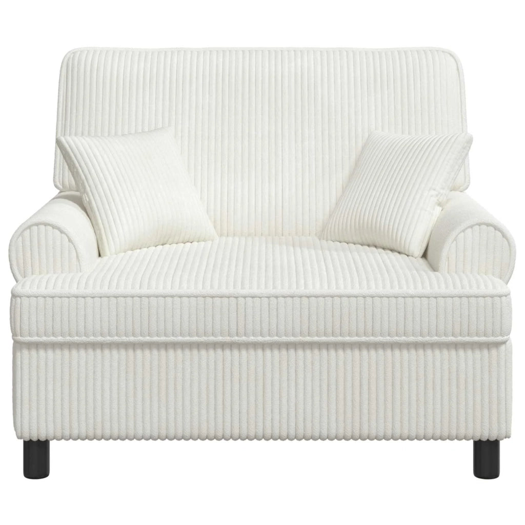 Poltrona XXL con cuscini Crema Tessuto a 1,5 linee 42043499