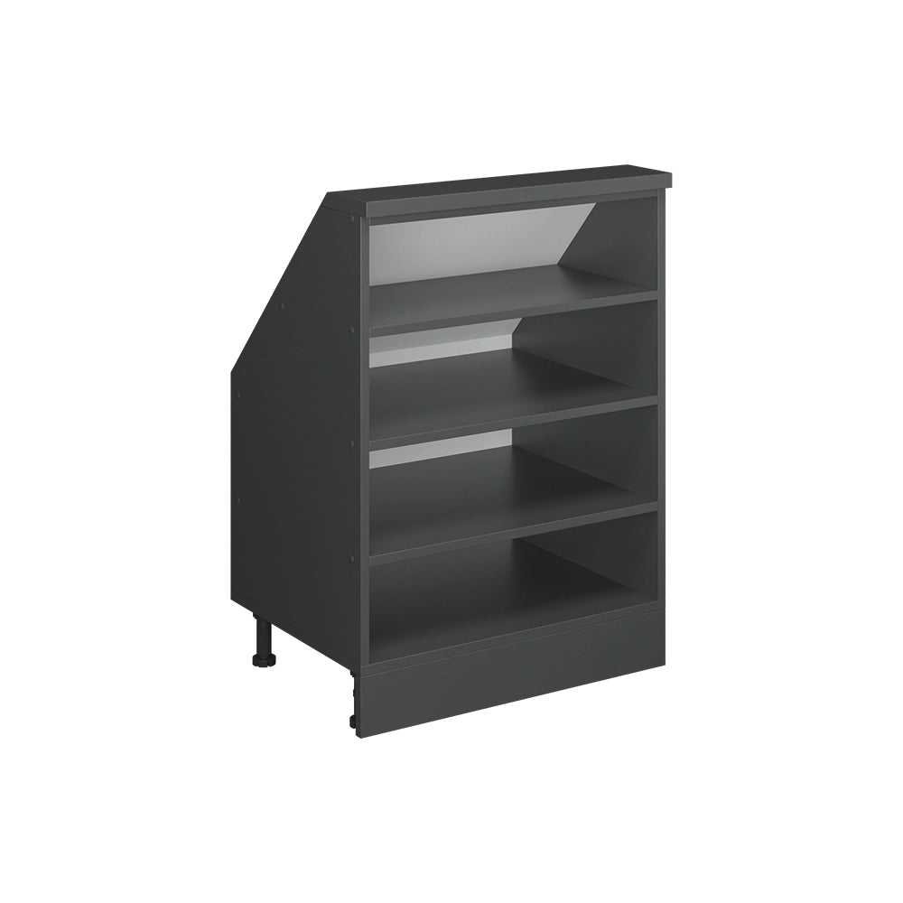 Mobile sottotetto Rion Antracite/Antracite 60 x 83.8 cm con 4 scomparti Vicco