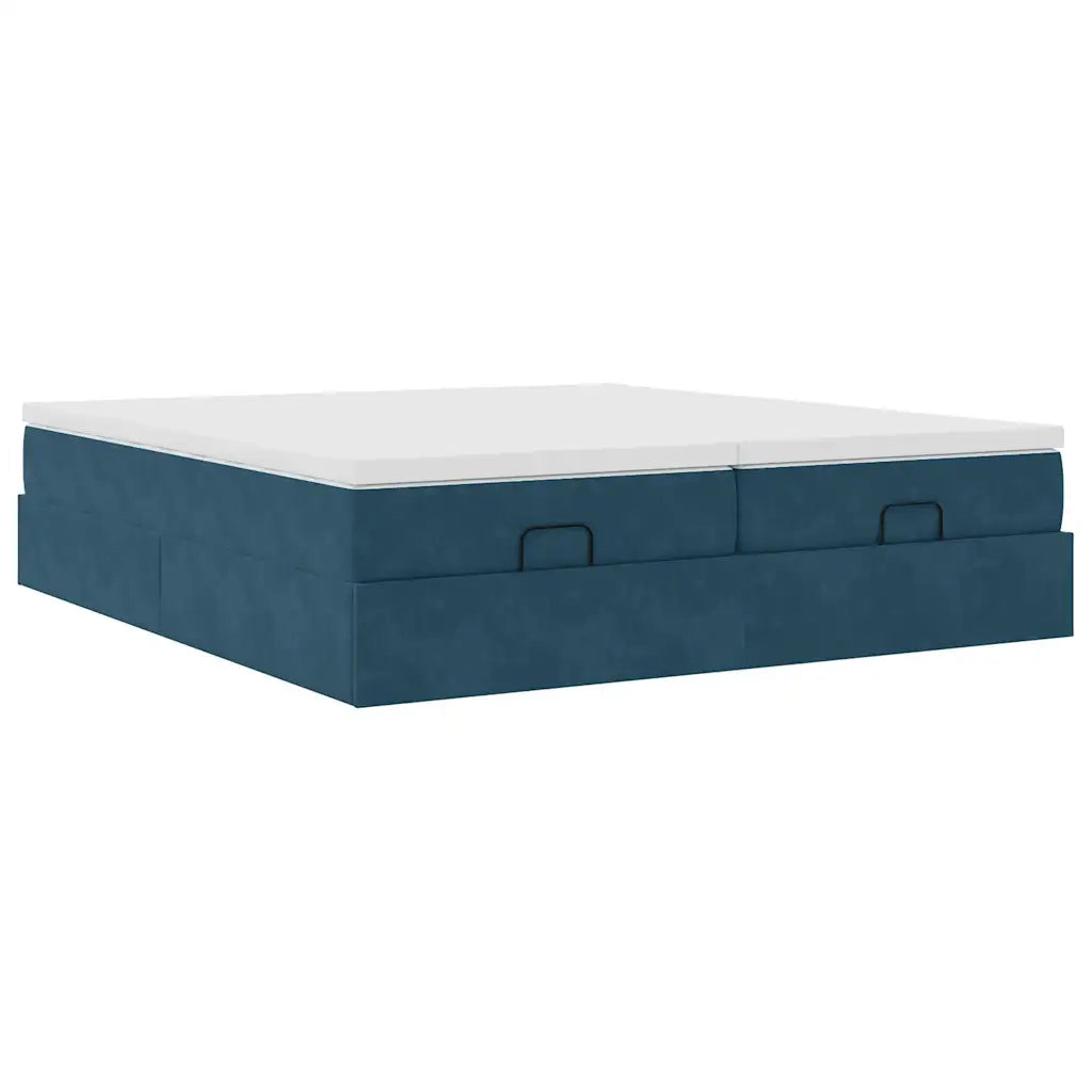 Struttura Letto Pouf con Materassi 180x200 cm Velluto 3311265
