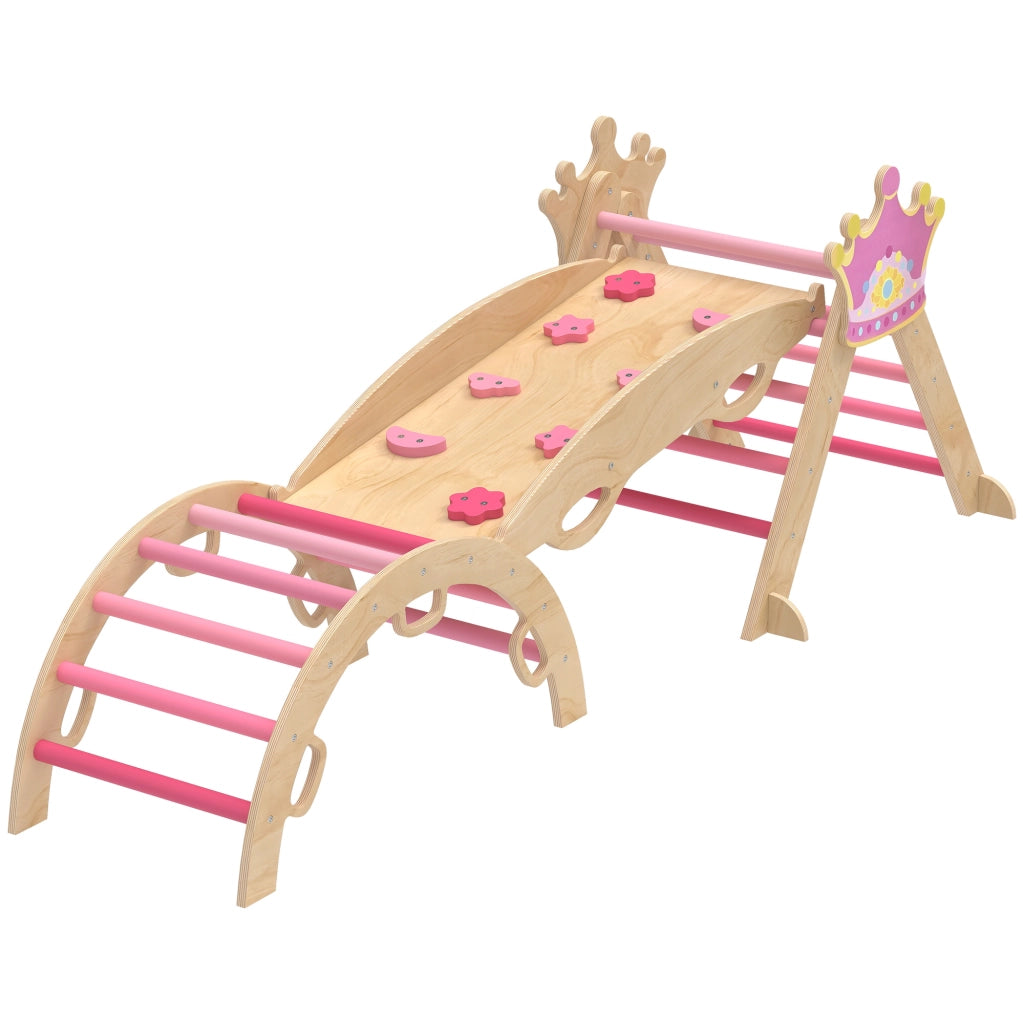 Casetta per bambini con scivolo e scala ¨C zephmum ¨C Legno, design principessa