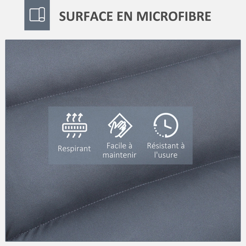 Poltrona girevole reclinabile design capitonn¨¦ ¨C Minimal ¨C 62x62x95 cm grigio scuro