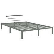 Letto matrimoniale | Letto per adulti | Giroletto Grigio in Metallo 160x200 cm